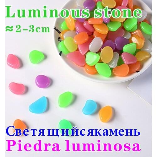 100-500pcs Luminous Stones Rocks for Walkways Garden Path Patio Lawn Garden Yard Decor Luminous Stones Outdoor Luminous Pebbles