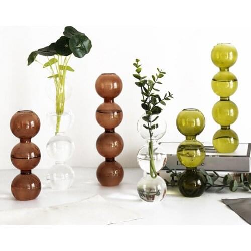 Flower Vase Nordic Easy to Match Gourd Shape Gourd Flower Vase for Company
