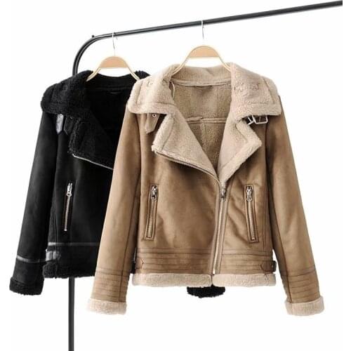 Female 2019 New Design Spring Autumn PU Leather Jacket Faux Soft Leather Coat Slim Black Zipper Motorcycle Jackets