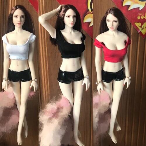 1/6 Scale Female Tight Clothes Short Vest & Short Pants Suits Woman Vest In Stock Fit For 12 inches PH Doll Body Figure