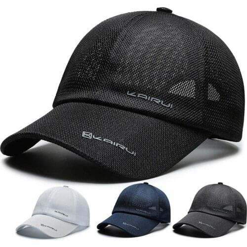 1 PCS Cap Casual Plain Mesh Baseball Cap Adjustable Snapback Hats for Women Men Hip Hop Trucker Cap Streetwear Dad Hat A300