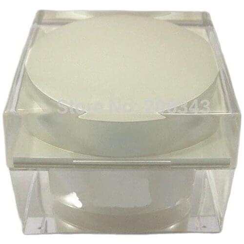 50G pearl white acrylic square shape cream bottle,cosmetic container,,cream jar,Cosmetic Jar,Cosmetic Packaging