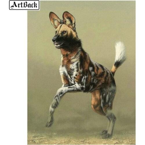 5d diamond painting hyena picture full square diamond embroidery kit handmade hobby 3d round diamond mosaic animal wall sticker