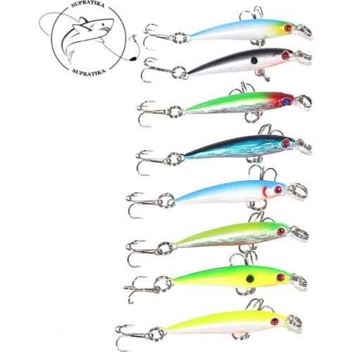 8pcs/lot 5cm/2g Mini Lifelike Minnow Lure Fishing Hard Bait 3D Eyes Wobbler Reflective Decoy Isca Artificial Crankbait Jerkbait