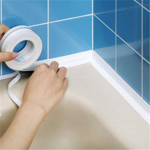 For Bathroom Kitchen Accessories Sealing Strip Sticker Shower Sink Bath Sealing Strip Tape Self Adhesive Waterproof Wall Sticker