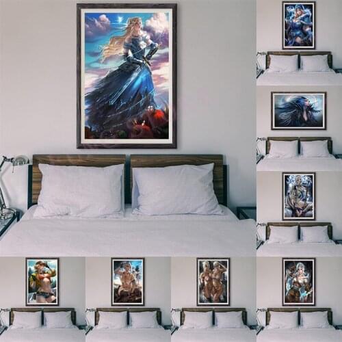 CH09 Anime Girl Cute Sexy Comic Aurum Corrin Crow Custom Silk Poster Home Deco Wall Art Christmas Gift