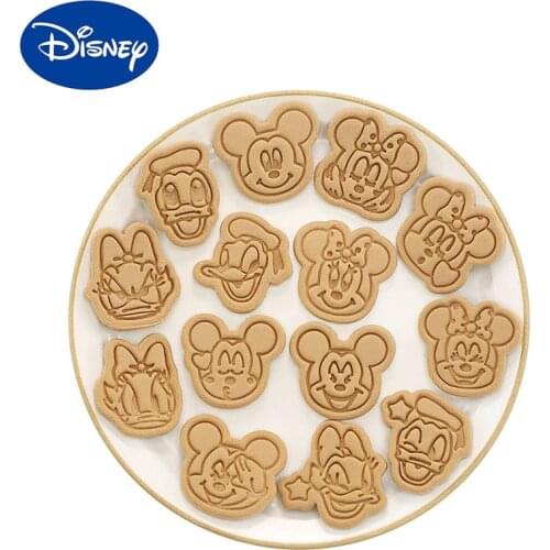 Disney Mickey Mouse Minnie Donald Duck Cartoon Biscuit Mold 3D Pressing Household Baking Tools Cute Cookie Anime Figure Mold