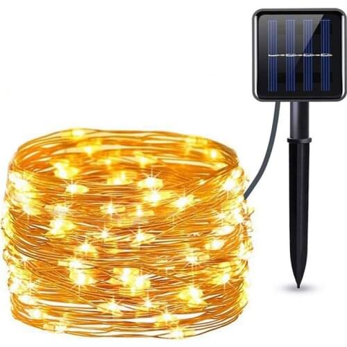 5m/10m/20m LED Outdoor Solar String Lights solar lamp for Fairy Holiday Christmas Party Garland Lighting new year 5zmm288