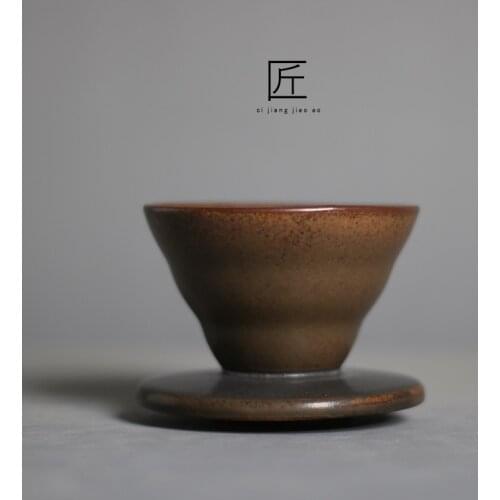 Guopin Ceramic Coffee Filters V60 Coffee Drip Filter Cup Diamond Shape Brewer Pour Over Coffee Maker Drip Cone Filter Permanent