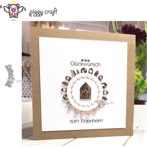 Piggy Craft metal cutting dies cut die mold House strip decoration Scrapbook paper craft knife mould blade punch stencils dies