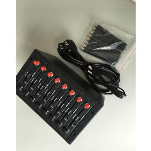 8 Ports Modem Pool With USB Interface 850/900/1800/1900MHz Quad band Imei changeable , audio call