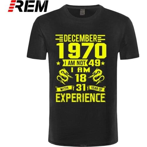 REM December 1970 YEARS shirt Mens Short Sleeve T shirt T shirt Printed Casual Fashion 1970