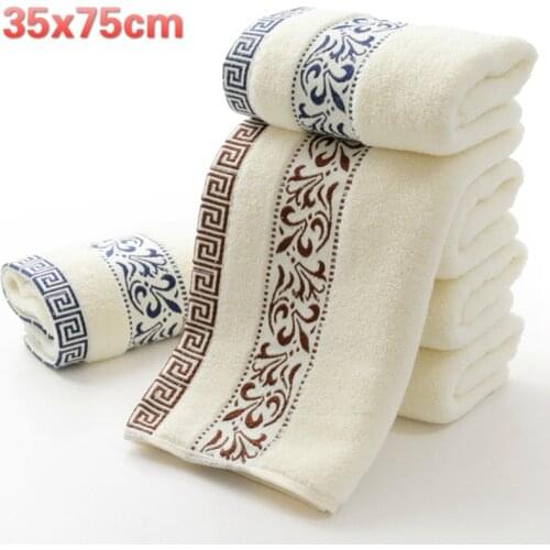 Blue and brown Chinese fashion embroidery mens towel travel hotel bath towel bathrobe gym Yoga portable hand towel.shower wrap