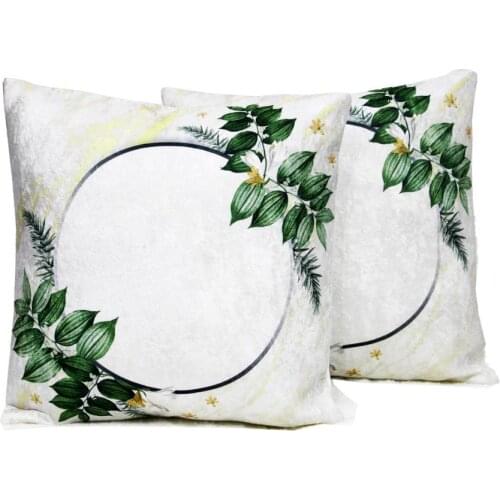 Leaf 2 Li Velvet Pillow decorate Case Green