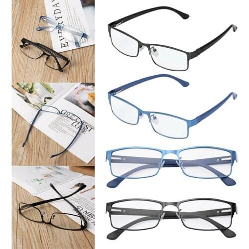 Business Mens Metal Reading Glasses Full Frame Eyeglasses Eyewear Unisex Vision Care 1.0/1.5/2.0/2.5/3.0/3.5/4.0 Readers 2Colors