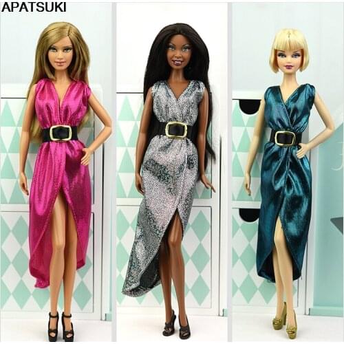 High Quality Doll Clothes Evening Dress For Barbie Doll Outfits Vestido Clothes For Barbie Dollhouse 1/6 BJD Doll Accessory Toys
