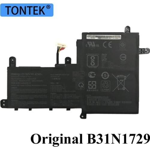 Genuine Original Laptop Battery B31N1729 For ASUS VIVO BOOK S15 S530U S530UA S530UN X530FN X530FN-1A X530FN-1B 11.52V 42Wh