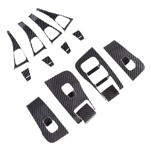 Suitable for Tesla model3 accessories glass lifting panel door armrest switch carbon fiber trimming Adhesive paper frame