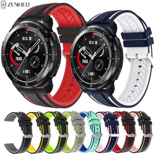 22mm Silicone Band Strap For Huawei Honor Watch GS Pro/Honor Magic Watch 2 46mm Replacement Watchband for Huawei Watch GT2 Pro