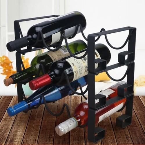 Stackable Wine Rack 2 Bottles 4 Bottles 6 Bottles Wine Storage Holder Wine Organizer Shelf for Countertop Cabinet Cellar