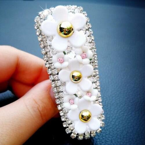 Rhinestone Auto Fastener Clip Diamond Car Sun Visor Glasses Sunglasse Folder Ticket Receipt Card Clip Storage Holder Car Styling