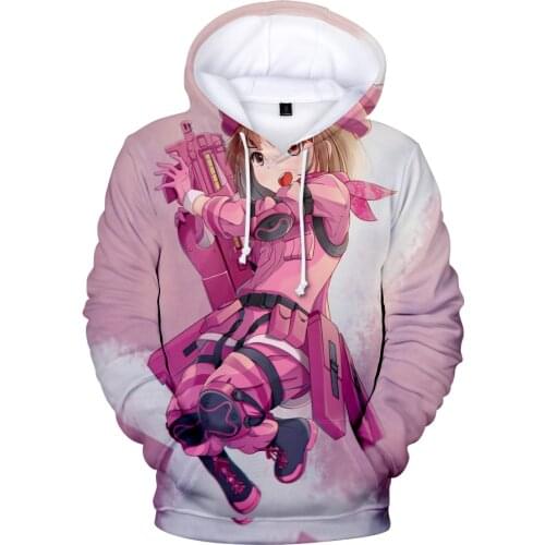 Most Classic Sword Art Online SAO Hoodies sweatshirts 3D Comfortable Pretty Hooded Autumn Women/men Long Sleeve Lovers Hoodies