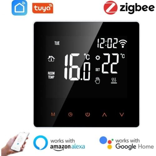 Tuya ZigBee Smart Thermostat LCD Display Touch Screen for Electric Floor Heating Water/Gas Boiler Temperature Remote Controller