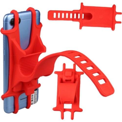 Universal Silicone Non-slip Cycling Bike Mobile Phone Stand Holder Buckle Pull Phone Mount Handlebar Bracket