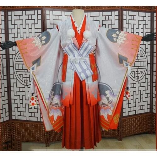 [STOCK] Anime Onmyoji SSR Guiqietianjian New Skin Kimono Japanes Uniform Cosplay Costume Mem Halloween Free Shipping 2019 New