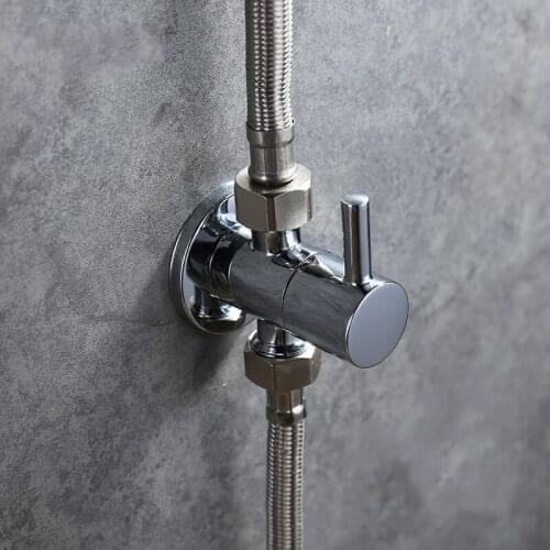 Bathroom toilet Solid brass cold and hot water angle valve High quality Thickened stop valve