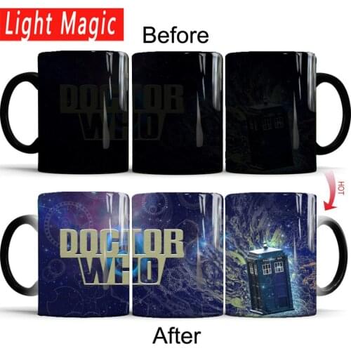 Doctor who magic mug 350ml ceramic color changing mugs heat sensitive coffee mugs cup best gift for your friends or yourself