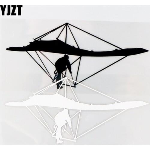 YJZT 15×6.7CM Glider Personalized Car Sticker Vinyl Decal Body Decoration Black / Silver 10A-0622