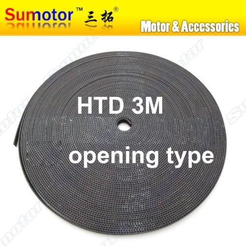 1 meter HTD 3M Arc tooth Width 10mm Pitch 3mm Synchronous Rubber Opening timing belt Endless CNC 3D printer Engraving machine