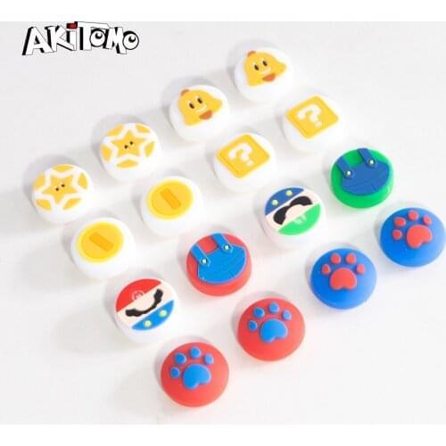10pcs for Nintendo Switch NS Joycon Protector With Thumb Grip Caps Anti Scratch YXAB Sticker for Joy Con JoyCon Joystick
