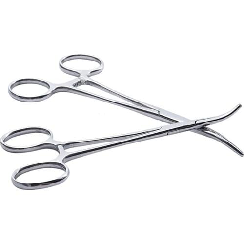 12.5/14/16/18/20CM Stainless Steel Scissors Pliers Pet Bent-nose Straight Plucking Hemostatic Forceps Elbow Clips