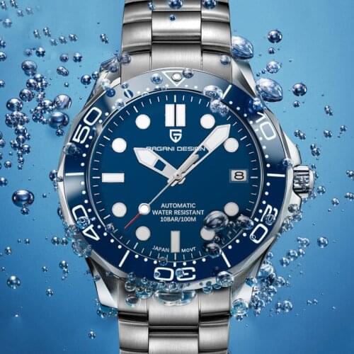 PAGANI DESIGN 007 Seamaster Automatic Watch men Stainless Steel Mechanical watch for men Waterproof Clock man reloj hombre 2021