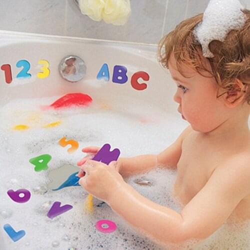 36Pcs Foam Letters Numbers Kids Educational Toys Bathroom Bath tub Toys Baby Cognitive cards Child math Toy