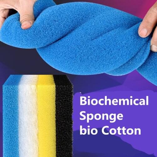 Aquarium Fish Tank Biochemical Filter Bio-Sponge Filtration Media Foam pads Biochemical Sponge bio Cotton