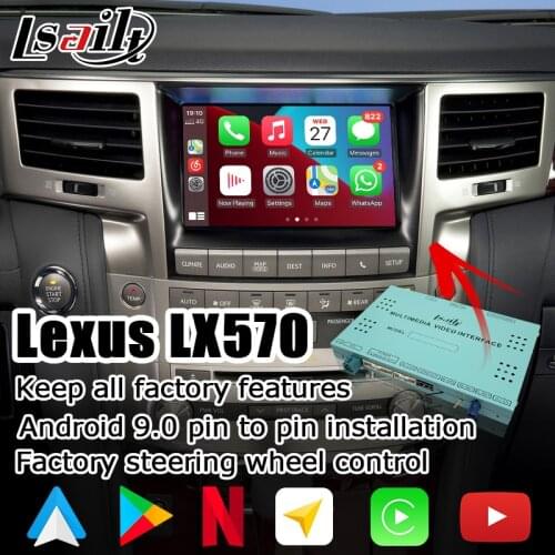 Android / carplay interface box for 2013-2015 Lexus LX570 LX video interface box with GVIF mirror link youtube yandex LX450d