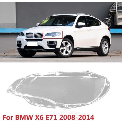CAPQX 1PCS For BMW X6 E71 2007-2010 Facelift 2011-2014 X5M E70 Front Headlight Lampshade Cover head lamp Head Light Shade Shell