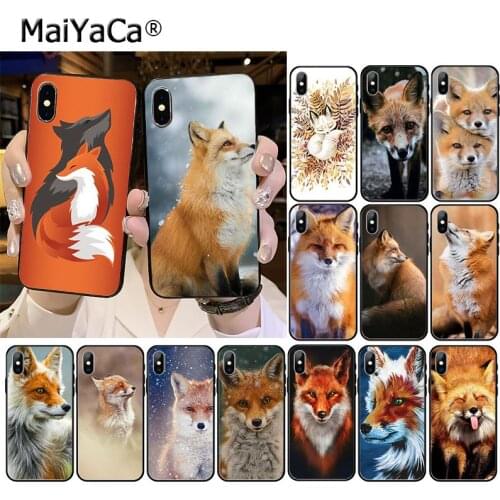 Anime fox funny foxs lovely Cute Fox Phone Accessories Case for iphone 11 12 Pro XS MAX XS XR 8 7 6 Plus 5 5S SE 12mini