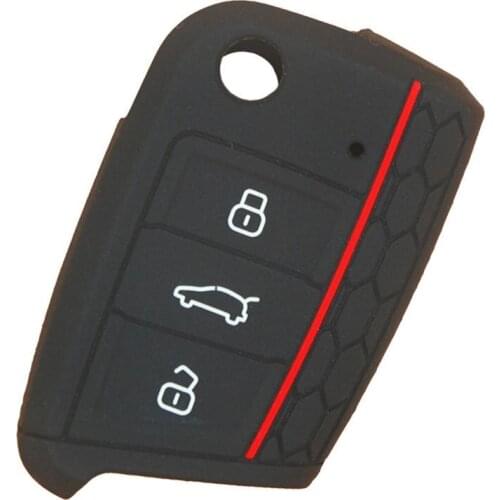 Key Remote Case Cover Shell For VW Golf 7 MK7 Skoda A7 Silicone Car Accessories Key Walle key organizer tчехол для ключей