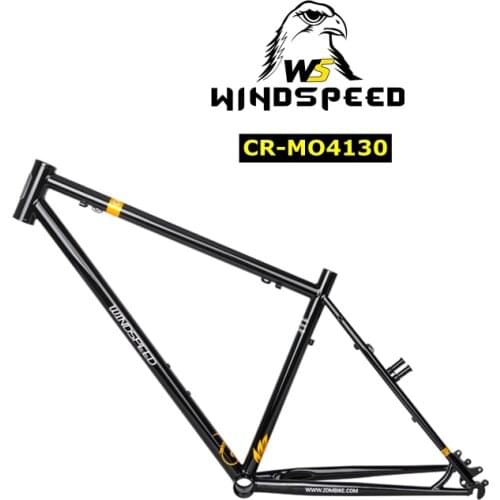 DARKROCK windspeed CR-9 MTB Frame Fork 26'' DISC-V brake CR-MO Steel 4130 Mountain bicycles parts gloss black