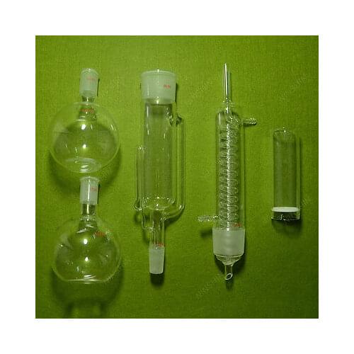 500ml Soxhlet Extractor,Graham Condenser,Pumping Tube and Flat Flask,24/40,50/42