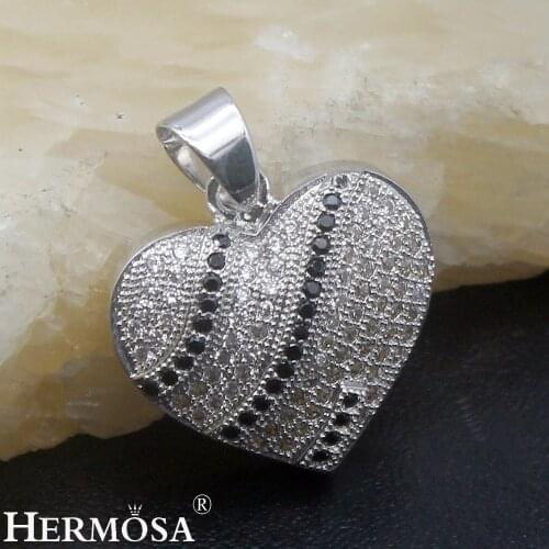 Hermosa 4mm Pendants Heart Shaped Design Necklace Pendant For Women Hermosa Love Gift Fashion Lady Jewelry