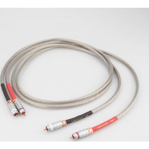 Pair Nordost ODIN 7N silver plated OFC copper audio RCA interconnect cable,audio video signal wire ,Extension cord
