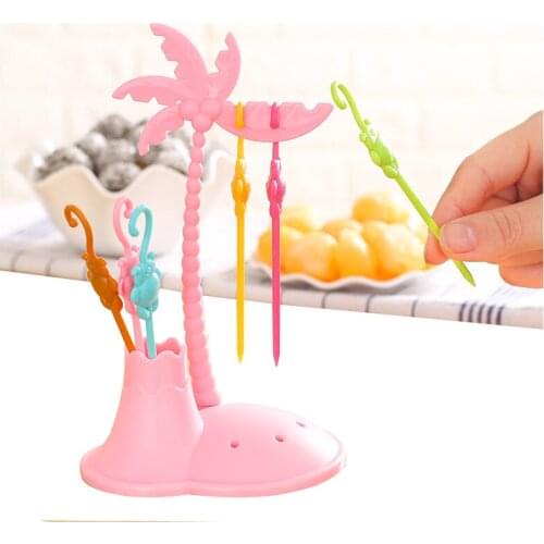 XUNZHE Creative Fruit And Vegetable Stainless Steel Fruit Fork Food Picks Salad Dessert Fork Set For Restaurant Picnic Cutlery