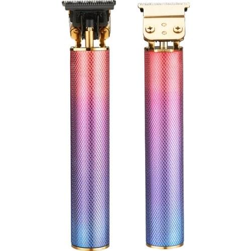 Gradient color T9 carving push white small fader retro oil head electric clipper rechargeable electric hair clipper