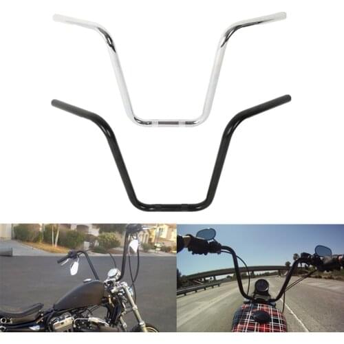 Motorcycle 14" Rise Ape Hanger 1" Handlebar For Harley Sportster XL 883 1200 Chrome Black