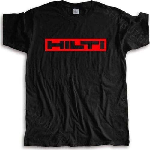 Men o-neck tshirt fashion brand t-shirt black new fashion brand men t shirt Hilti Machine Logo T-Shirt